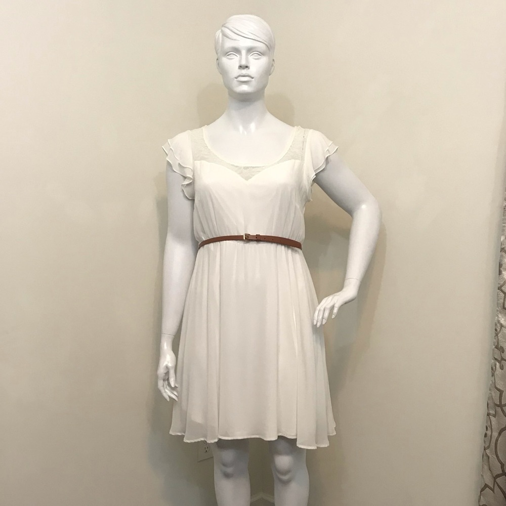 Torrid White Lace Sweetheart Swing Dress